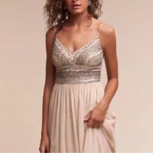 Nearly new Altar’d State gown, heavily beaded, size small